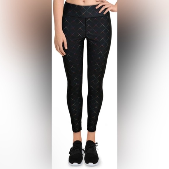 Terez Black Colorful Diamond Leggings - NWOT - Size XXS - Picture 1 of 9